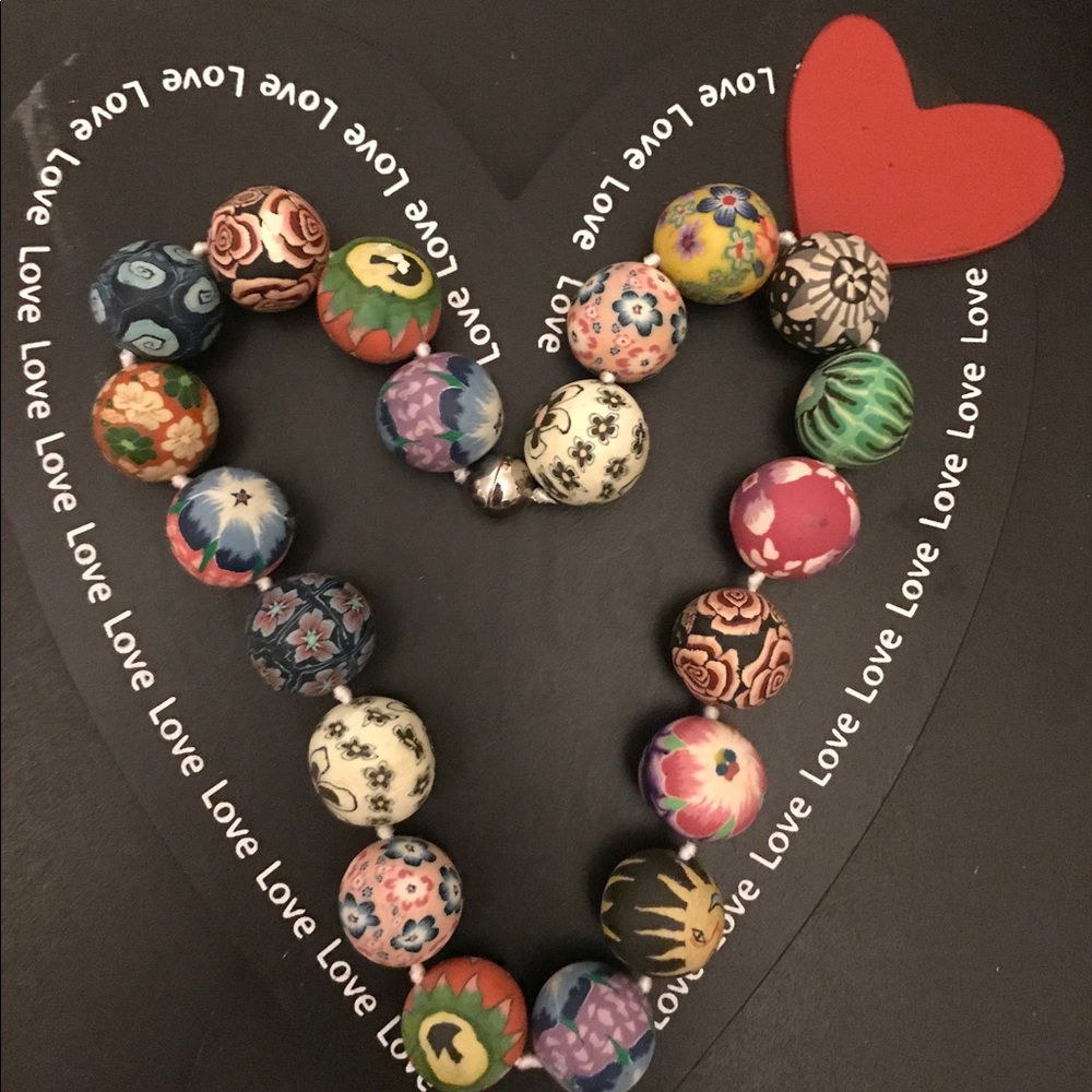 Hand painted necklace ..